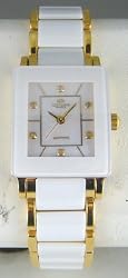 Oniss Women's Caprice II White Ceramic Watch on603-lg-wht