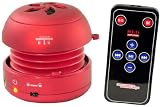 Pyle-HOME PMSU1R Bass Expanding Mini Speaker with Built-In USB and SD Card Reader (Red)