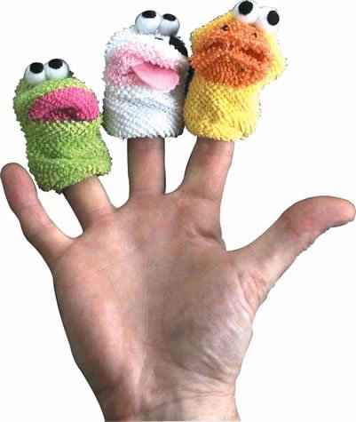 Childrens Toyshop  Toys : Bath Time Finger Puppets