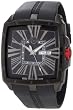Gv2 By Gevril Mens 9000 Fiamme Square Black Ip Coated Case Sapphire Crystal Black Dial Day-date Rubber Watch from GV2 by Gevril