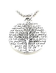 Kevin N Anna Studio Sterling Silver SMALL Pendant Necklace with "Tree Of Life" Celebrates LIFE