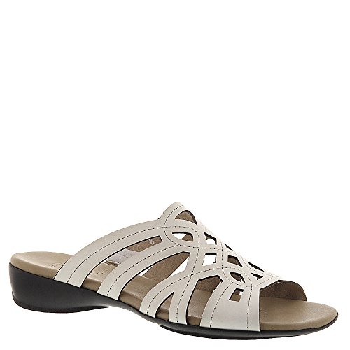 Munro American Women's Malia White Leather Sandal 8.5 N (AA)
