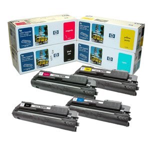 4-pack OEM Genuine Toner Cartridge Combo for Hp Color Laserjet 4500/ 4550 Printers, Bcmy One Each: C4191a Bk/ C4192a C/ C4193a M/ C4194a
