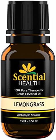 Lemongrass Essential Oil By Scential Health 15ml (.5oz) 100% Certified Pure Therapeutic Grade Essential Oil With No Fillers, Bases or Additives AND ZERO Carrier Oils