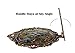 Ivenf Large Size Vintage Metal Oval Make-Up Hand/Table Mirror, Peacock On Rock In Bamboo Forest, Rose Copper