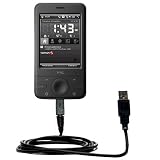 Classic Straight USB Cable for the HTC P3470 with Power Hot Sync and Charge capabilities - Gomadic Brand w/ TipExchange Technology