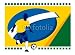 Wallmonkeys Peel and Stick Wall Decals - Brasil Futebol - Removable Graphic