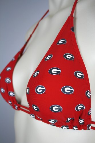 Georgia Bulldogs Womens String Halter Bikini Top - Spring Breaker (Top)