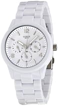 Guess - W11603L1 - Ladies Sport - Montre Femme - Quartz Analogique - Cadran Blanc - Bracelet Plastique Blanc