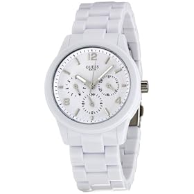 Guess - W11603L1 - Ladies Sport - Montre Femme - Quartz Analogique - Cadran Blanc - Bracelet Plastique Blanc
