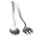 Stainless Steel Salad Spoon and Fork Set