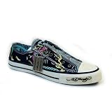 Ed Hardy - Ed Hardy Lowrise Canvas Laceless Sneaker