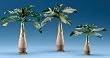 Pack of 2 Fontanini 5" Nativity Village Landscaping Palm Tree Sets #54605