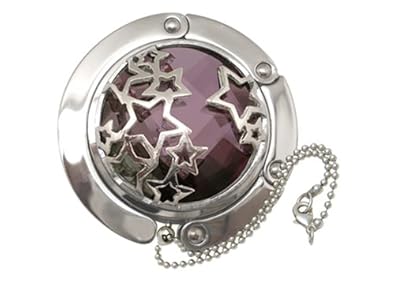In Handbag Heaven Fun & Funky Purple Stars Compact Handbag Hook - Free