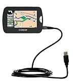  : Classic Straight USB Cable for the Amcor Navigation GPS 4300 with Power Hot Sync and Charge capabilities - Gomadic Brand w/ TipExchange Technology