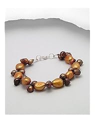 Yellow (Dyed) Japanese silk cord Dyed Fresh Water Pearls Bracelet