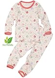 【あるこんたるこん】ナチュラル コットン ベビー キッズ ジュニア ドナ 女の子 長袖 レンギンス シャツ パジャマ (100)