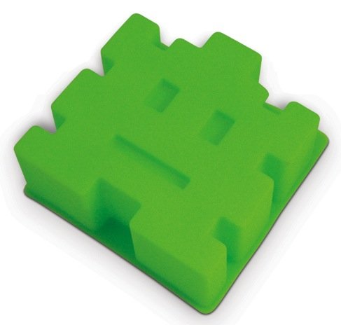 Retro Arcade Space Invaders Cake Mold