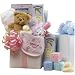 Sweet Baby Care Package with Teddy Bear - New Baby Gift Basket - BABY GIRL PINK