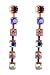 Earrings - E56 - Gold Tone Drop - Swarovski (tm) Crystals ~ Amethyst Mix