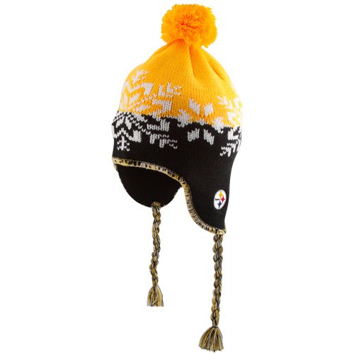 Reebok Pittsburgh Steelers Women's Tassle Knit Hat with Pom One Size Fits All