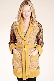 Shawl Collar Belted Cardigan with Wool
