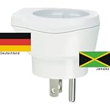 Design Reisestecker Adapter f�r Jamaika auf Deutschland f�r Schukostecker,Umwandlungsstecker JM-Dvon "Reise-SK"