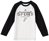 NBA Youth San Antonio Spurs Long Sleeve Raglan Crew - R2892Xsp (White, Large)