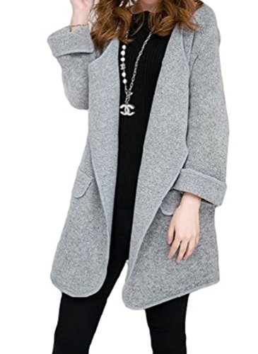 Sta.ANA(サンタ・アナ）秋 レディース カーディガン ロングカーディガン 羽織り ジャケット風 丈長め エレガント 選べる2色 フリーサイズ