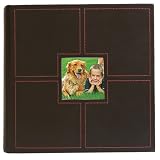 Quad Faux Leather Photo Album 9x9", Holds 200 4x6" Pictures