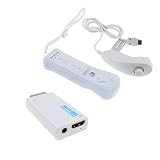 IMAGE Wii to HDMI 720p or 1080p Upscaling Converter(white) + Built-in Motion Plus Remote(white) + Nunchuck Controller For Wii (white)