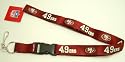 LANYARD - SAN FRANCISCO 49ERS - NEW - NFL - KEY CHAIN