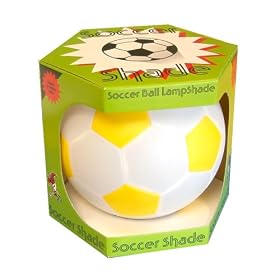 Yellow and White Football Lampshade