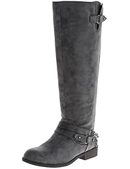 Shoes: Madden Girl Womens Caanyon Equestrian Boot,Black,9 M US - Madden Girl