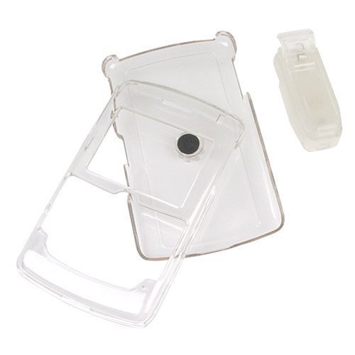 Crystal Clear Protective Snap-On Cover Case with Removable Belt Clip for Blackberry 8800