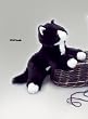 Stuffed Cat - Tuxedo Black Stuffed Cat - 12"