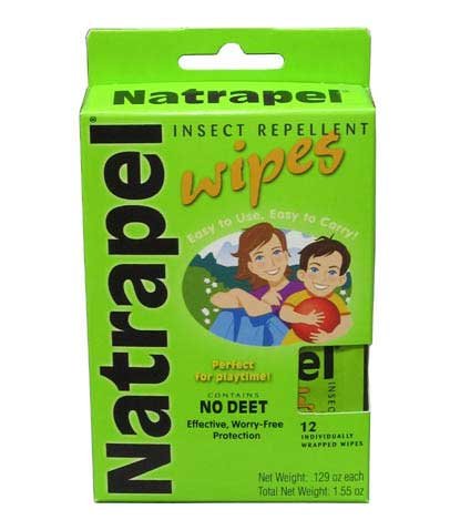SportingGoods: Adventure Medical Kits Natrapel DEET FREE Insect Repellent Wipes, 12 Pack 0165 6085