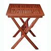 VIFAH V03 Outdoor Wood Folding Bistro Table,Natural Wood Finish, 24 by 24 by 28-Inch
