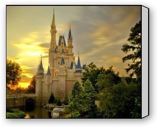 ArtShop Gallery Wrapped Cinderella Castle Disneyland Custom Modern Art Painting Wall Decor Canvas Print