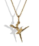 9ct Gold Ballerina Pendant & Gold Chain.