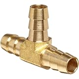 Anderson Metals Brass Hose Fitting, Tee, Barb