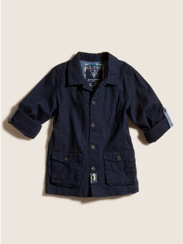 GUESS Kids Boys Shirt Jacket with Rollup Sleeves GUESS Kids Boys Shirt Jacket with Rollup Sleeves