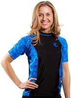 Aquawear Women's Comfort Fit Rash Guard Surf Swim Shirt Rashie Short Sleeve Big Wave Rashguard UPF 50+ Tee by Aquawear