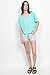 TheMogan Women's Slouchy Short Sleeve Loose Fit Crop Top Casual Fashion T-shirts