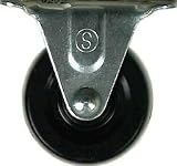 2 Rigid Hard Rubber Caster