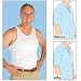 Men's Body Shaper Slimmer Waistline Firming Undershirt White