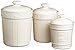 Signature Housewares Sorrento Collection Canisters, Ivory Antiqued Finish, Set of 3
