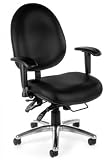 Black OFM Vinyl 24 Hour Computer Hi-back Task Chair