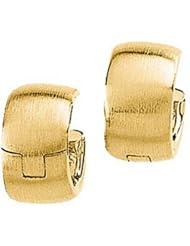 Thick Huggie Hoop Earrings - 11.5 Mm - 14k Yellow Gold