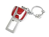 Rare JDM Honda Red H Key Chain + Seat Belt Ornament